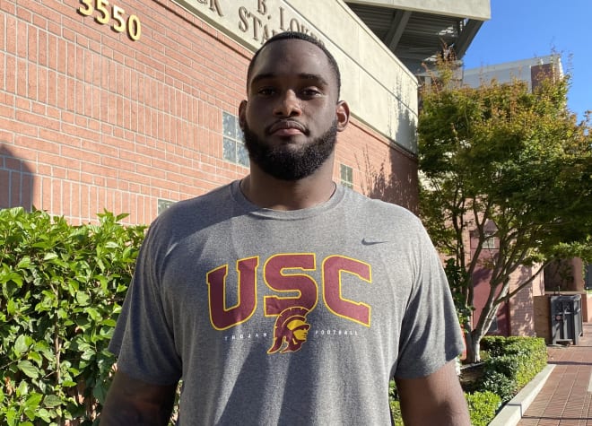 Redshirt freshman Courtland Ford is USC's projected starting left tackle entering fall camp.
