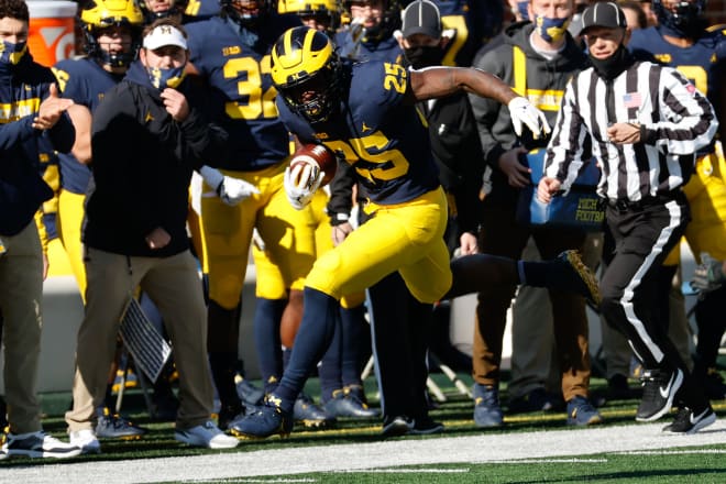 Michigan Wolverines football running back Hassan Haskins