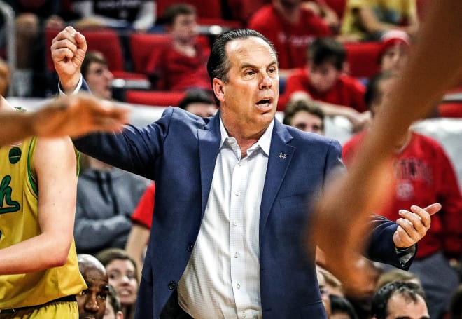 Head coach Mike Brey's Notre Dame team has a week off before Sunday's game against Georgia Tech.