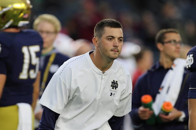 Brian Kelly named Tom Rees Notre Dame's new offensive coordinator.