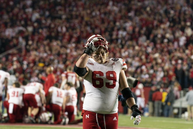 Offensive lineman Turner Corcoran led Nebraska's offensive line with a 67.7, far and away his best mark of the season. 