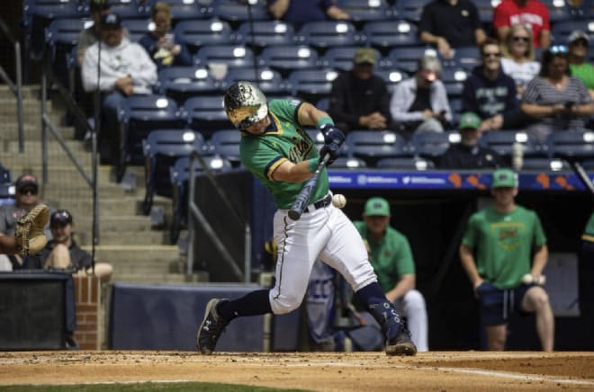 Notre Dame amassed 15 hits Wednesday, but it wasn't enough against the 12th-seeded Pitt Panthers.
