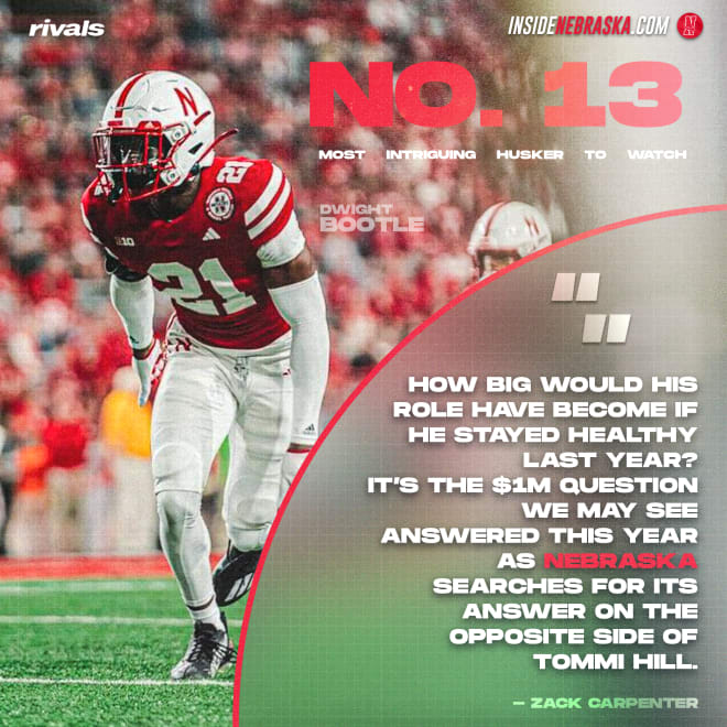 Nebraska football defensive back Dwight Bootle II