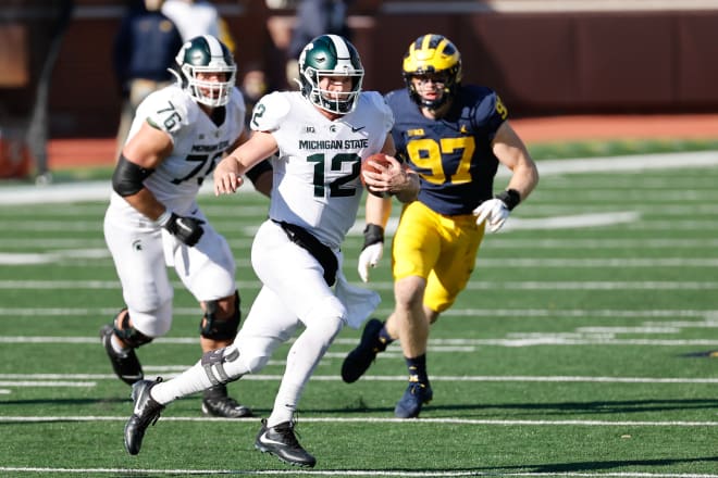 Michigan State Spartans quarterback Rocky Lombardi torched Michigan football.