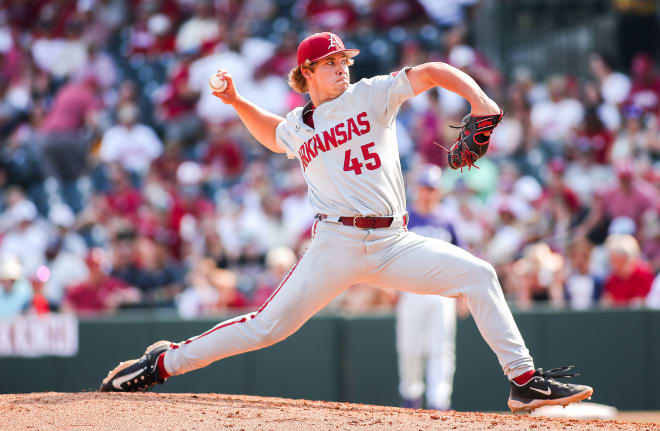 Arkansas right-hander Gage Wood will play summer baseball in the California Collegiate League.