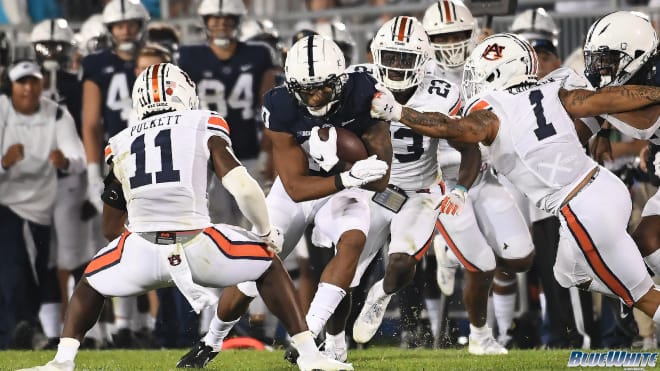 Penn State running back John Lovett saw his first game action as a Nittany Lion during last Saturday's win over Auburn. BWI photo/Steve Manuel