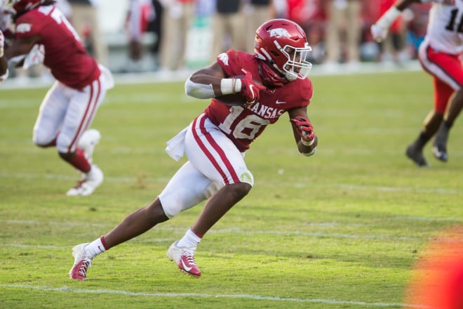 Treylon Burks was a bright spot in Arkansas' season-opening loss to Georgia.