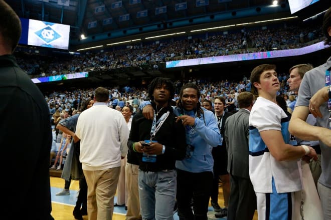 LaMareon James (pictured left with commit Cameron Roseman-Sinclair) tells THI why he committed to the Tar Heels on Sunday.