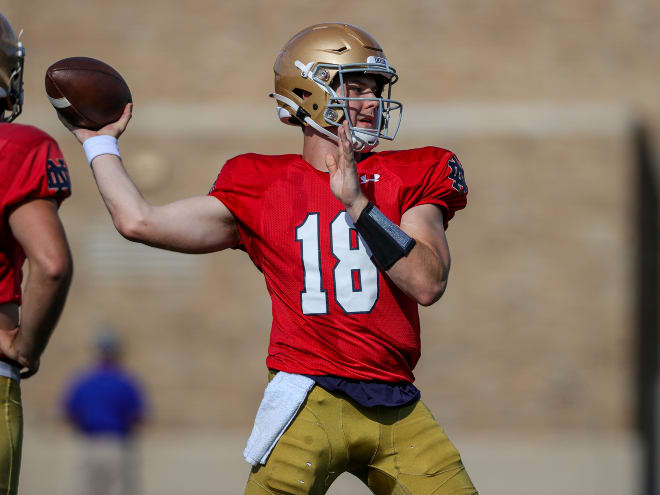 Notre Dame freshman Steve Angeli has been promoted from scout team to No. 2 quarterback.