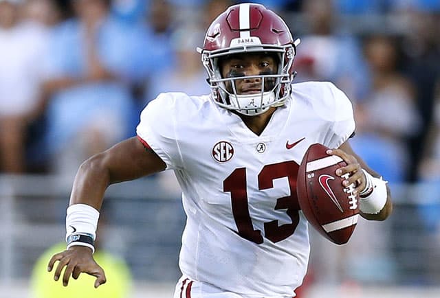 Alabama quarterback Tua Tagovailoa is a 9/5 odds on favorite to win the Heisman Trophy 