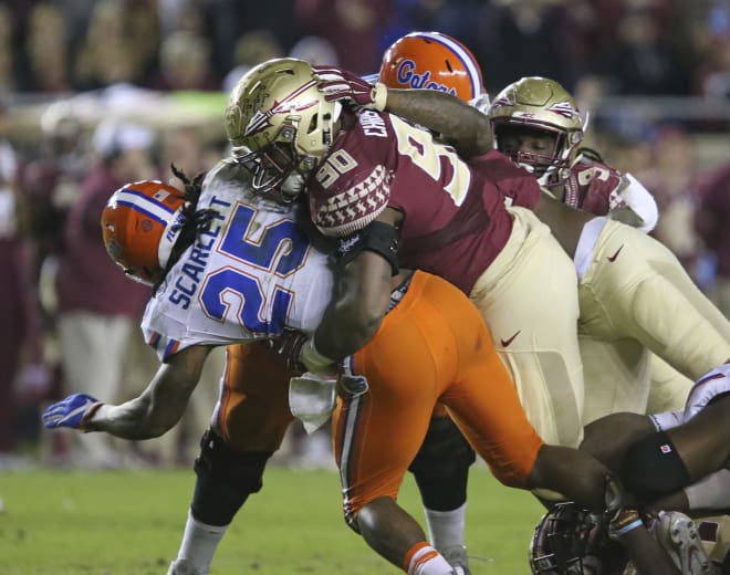 Demarcus Christmas (No. 90) and the FSU defense were a punishing unit in the second half of the 2016 season. Will the Seminoles put together a complete season on defense in 2017?