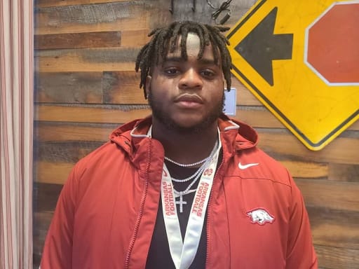 3-Star West Virginia commit Justin Benton ('23) on his official visit to Arkansas this weekend