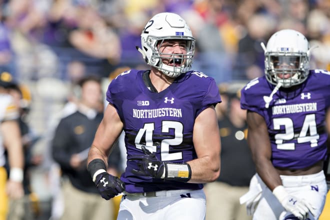 Paddy Fisher has made a Big Ten-high 227 tackles over the last two seasons.