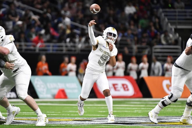 Alabama Crimson Tide quarterback signee Bryce Young throws a pass against the East team during the All-American Bowl. Photo | Getty Images 