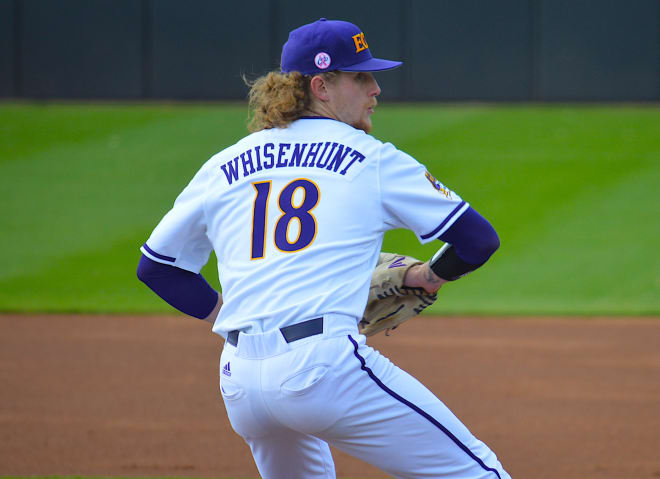 Carson Whisenhunt proved to be solid in his start on the mound in East Carolina'a loss to Vanderbilt on Saturday.