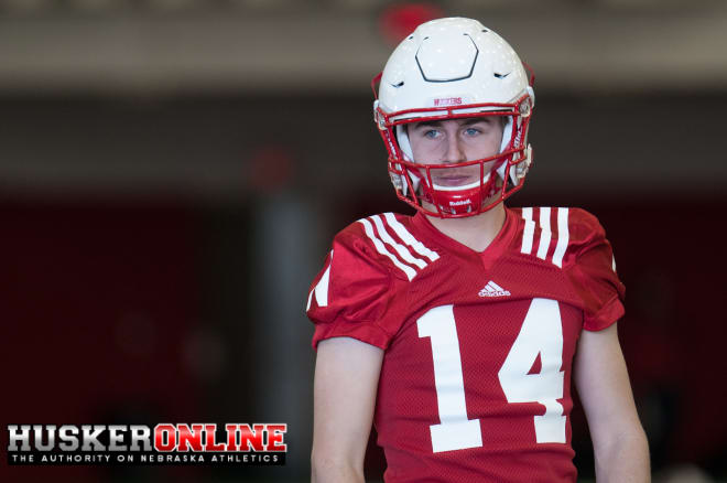 Tristan Gebbia didn't look like a true freshman in his first NU practices this spring.