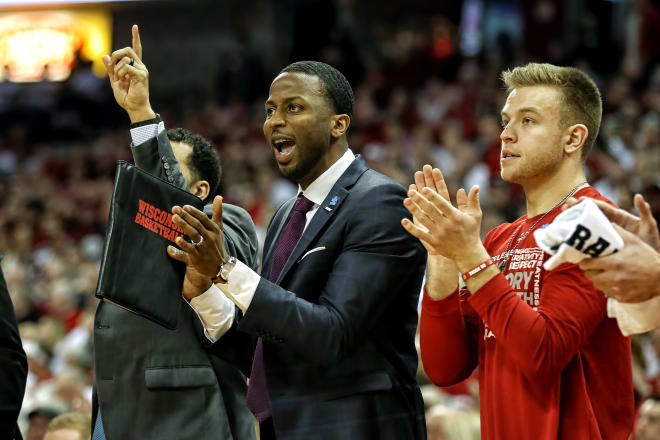 Wisconsin Badgers assistant coach Alando Tucker. 