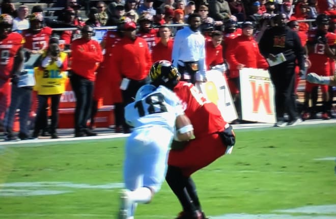 Officials got this correct: S Cam Allen did not target on this fourth-quarter hit.