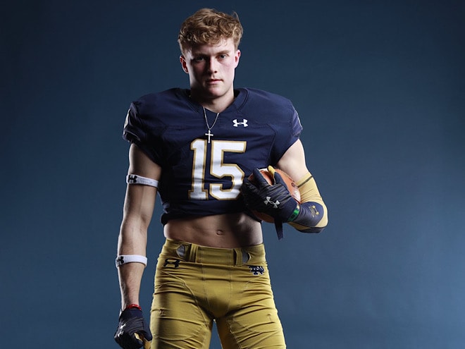 Four-star athlete Ronan Hanafin, a 2023 recruit, spent his Notre Dame official visit with the Irish offensive staff.