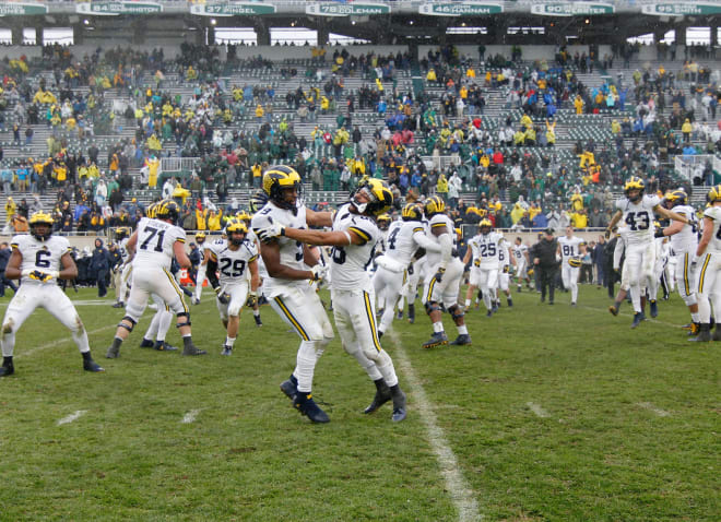 The Michigan Wolverines' football team picked up a 21-7 victory at No. 24 Michigan State on Oct. 20, 2018.