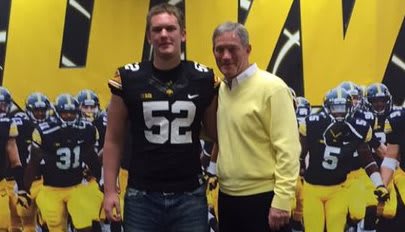Burke Prins is walking on at Iowa to play for Coach Kirk Ferentz.
