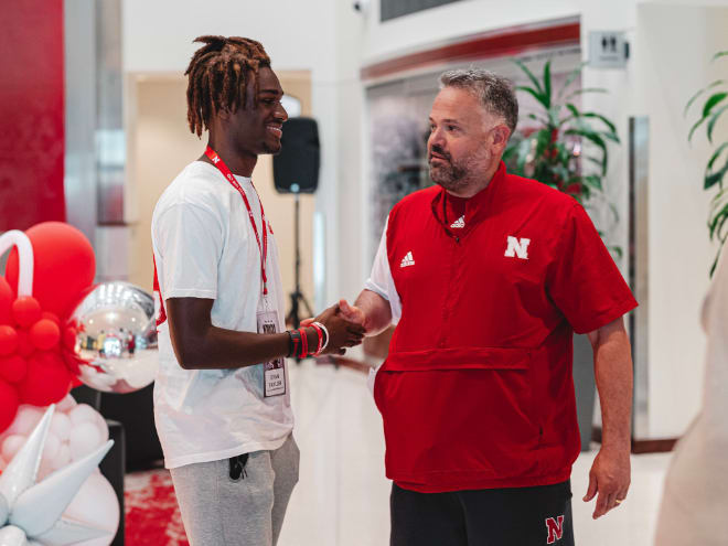 Evan Taylor (left) with head coach Matt Rhule 