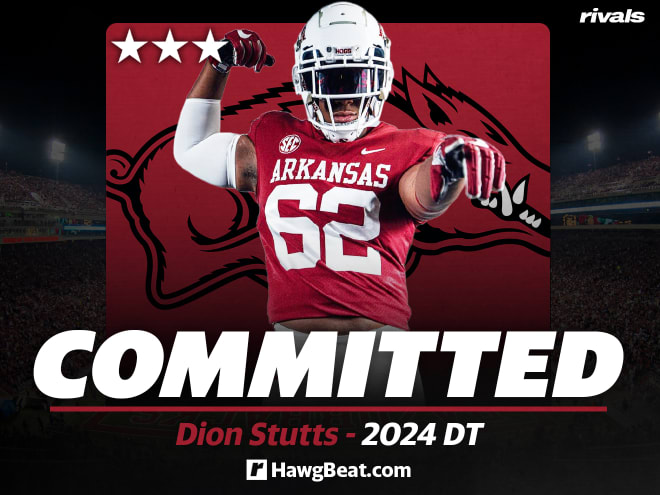Three-star DL Dion Stutts has committed to Arkansas