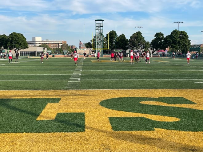 Orchard Lake St. Mary's in action at the Sound Mind Sound Body 7-on-7 event at Wayne State on June 27, 2024. 