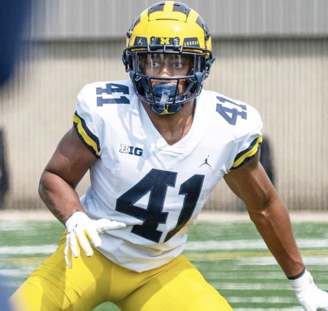 Michigan Wolverines football linebacker Nikhai Hill-Green appeared in three games last season.