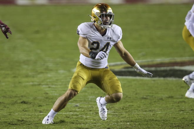 Notre Dame Fighting Irish football junior linebacker Jack Kiser