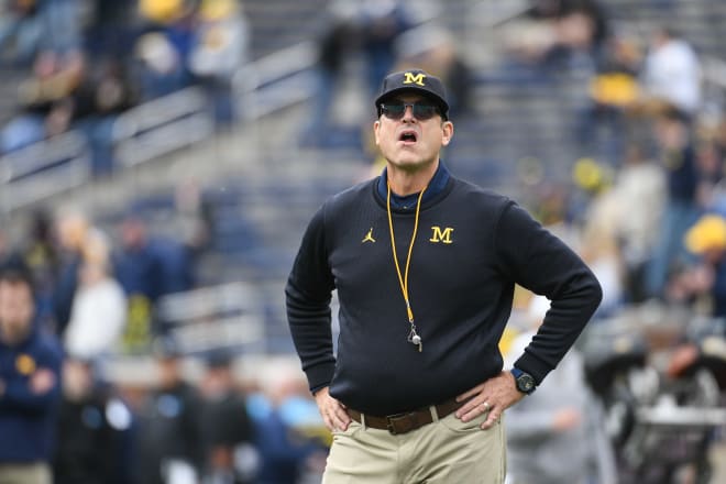 Michigan head coach Jim Harbaugh will be looking for "laser focus" in his team's showdown with Penn State.