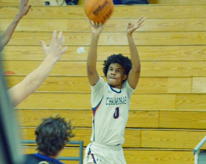 Jonas Thurman (Chaminade) shoots from downtown.