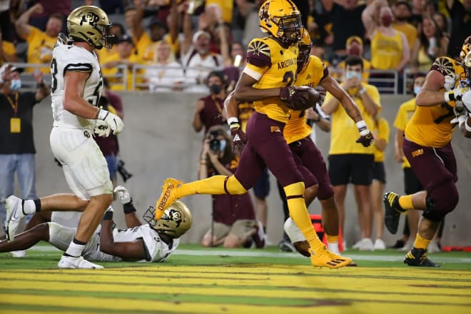 WR Elijhah Badger scored his first ASU TD on his first ever touch in a game