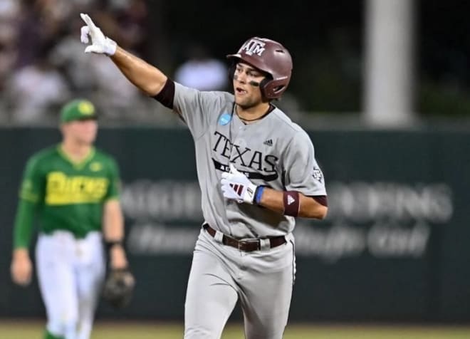 Kaeden Kent's grand slam broke the game open for the Aggies. (USA Today Sports Images)