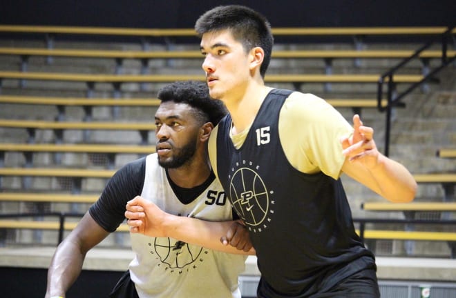 Purdue's Trevion Williams and Zach Edey