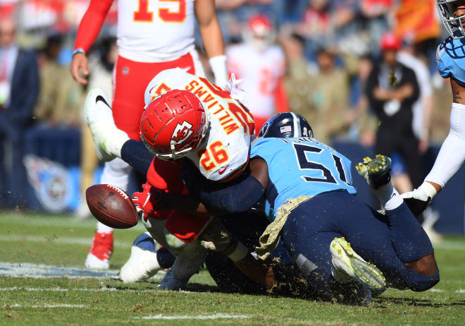 Former West Virginia Mountaineers linebacker David Long forced a fumble in a win over the Chiefs.
