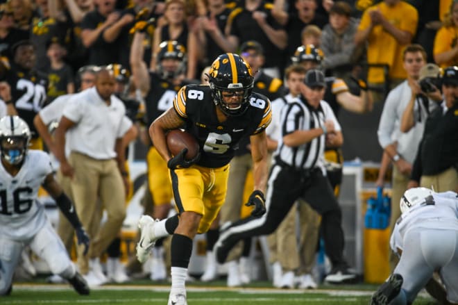 True freshman Keagan Johnson had a huge play for the Hawkeyes in their win over Penn State.