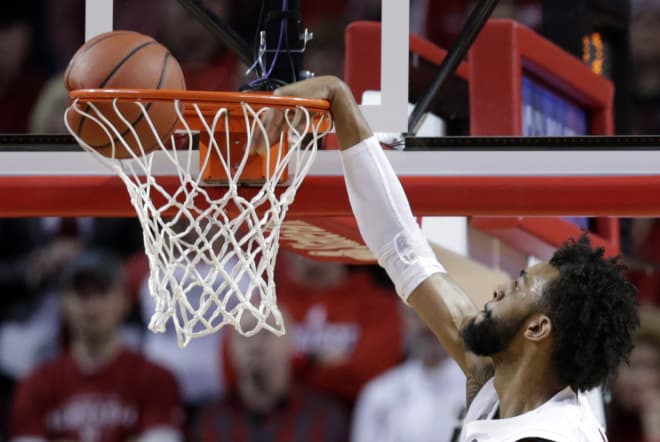 Nebraska scored 41 of its 66 points in the second half to pull out a much-needed victory over Indiana on Tuesday night.