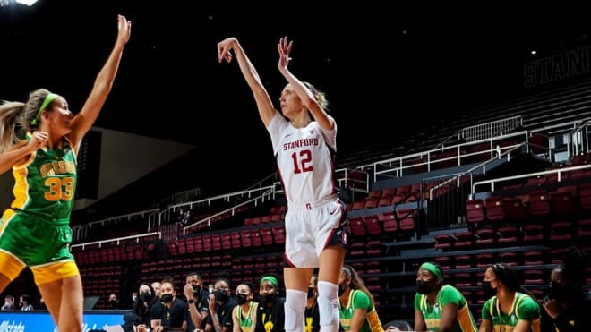 Stanford senior Lexie Hull had a career-high 33 points. 
