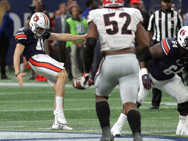 Aidan Marshall (41) punts against Georgia in the 2017 SEC title game.