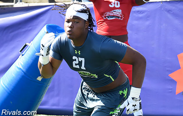 Rashan Gary looked strong in the drills portion of the Rivals100 Five-Star Challenge.