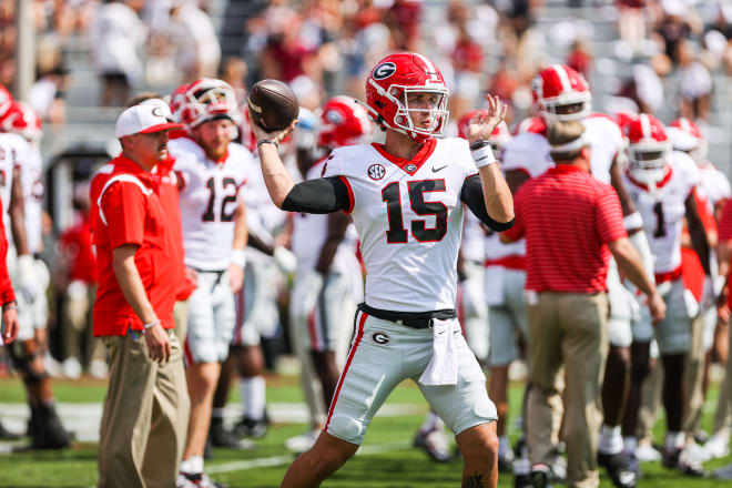 Carson Beck and Brock Vandagriff will share first-team reps to