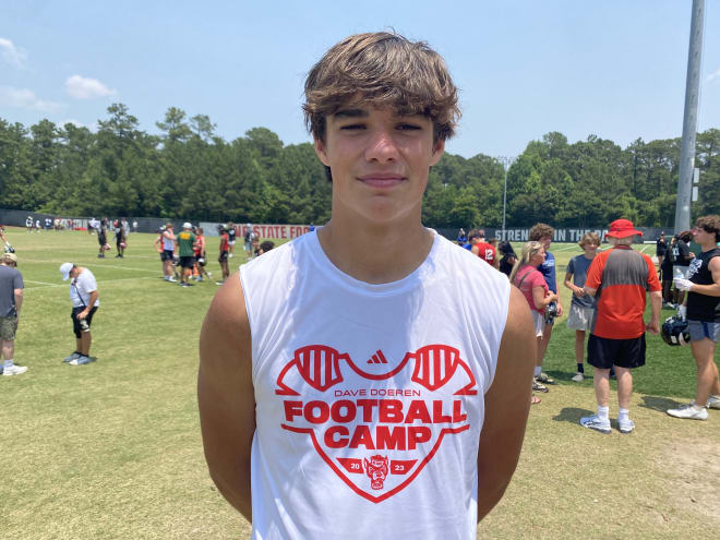 Charlotte (N.C.) Myers Park sophomore wide receiver Brody Keefe earned an NC State offer Friday.