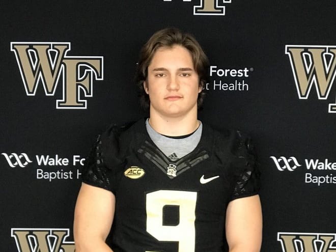 Pelic poses during one of his visits to Wake Forest