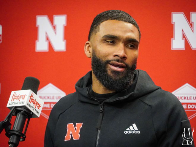 Nebraska secondary coach Evan Cooper. 