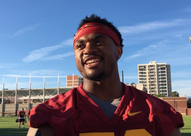 USC left tackle Austin Jackson reflected back on his procedure to donate bone marrow to his younger sister last month.