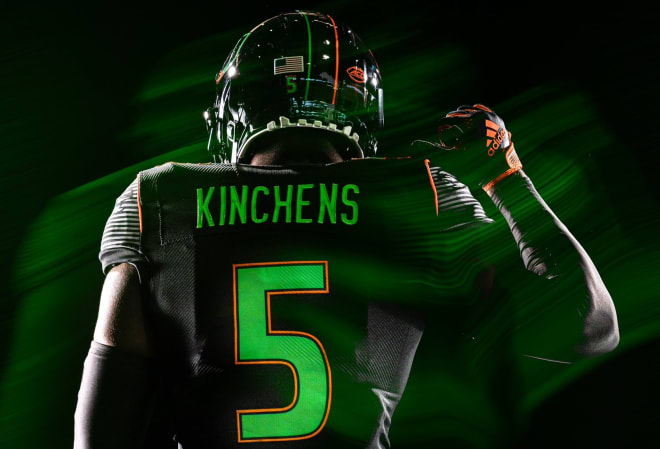 Miami Hurricanes debut all-black Miami Nights jerseys