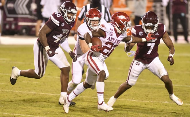 The Bulldogs held Arkansas to a net 63 yards rushing on 37 carries last week.