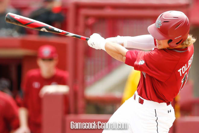 L.T. Tolbert ignited USC's offense on Sat. with a 3-run homer in the second inning