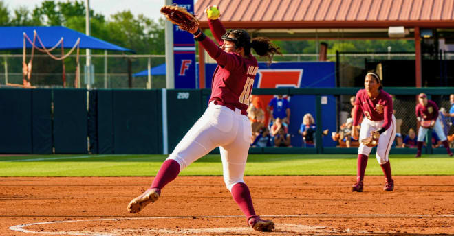 Mimi Gooden pitched three innings in FSU's win over Florida.